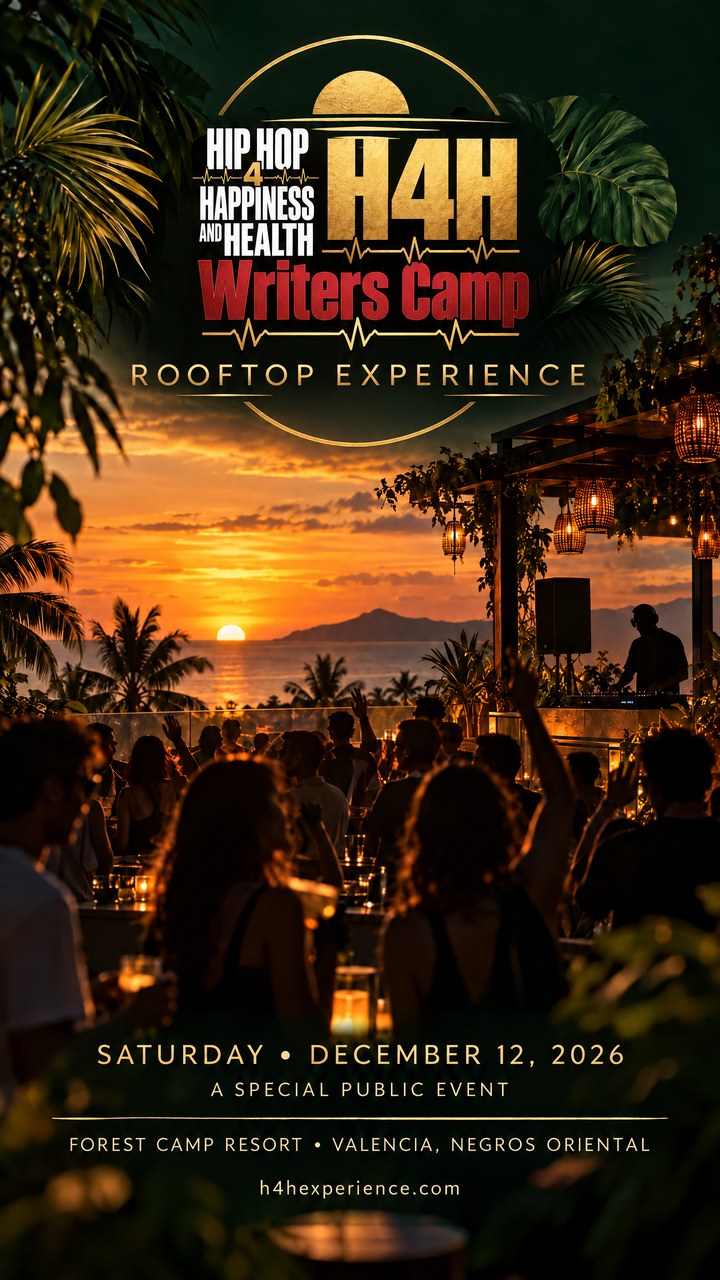 Official H4H Rooftop Experience poster, Saturday December 12, 2026 at Forest Camp Resort, Valencia, Negros Oriental